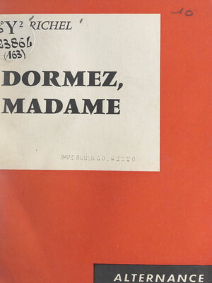 cover image of Dormez, Madame